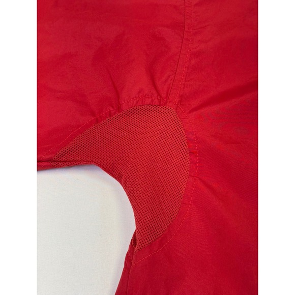 Vintage Y2K Nike Center Swoosh Mens Red Half Zip Hooded Windbreaker Jacket Large - Picture 8 of 15